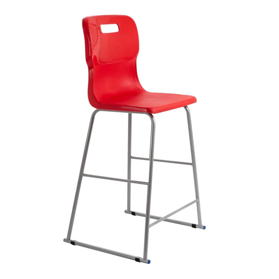 Titan High Chair Steel Frame and Polypropylene Seat Red SH690mm
