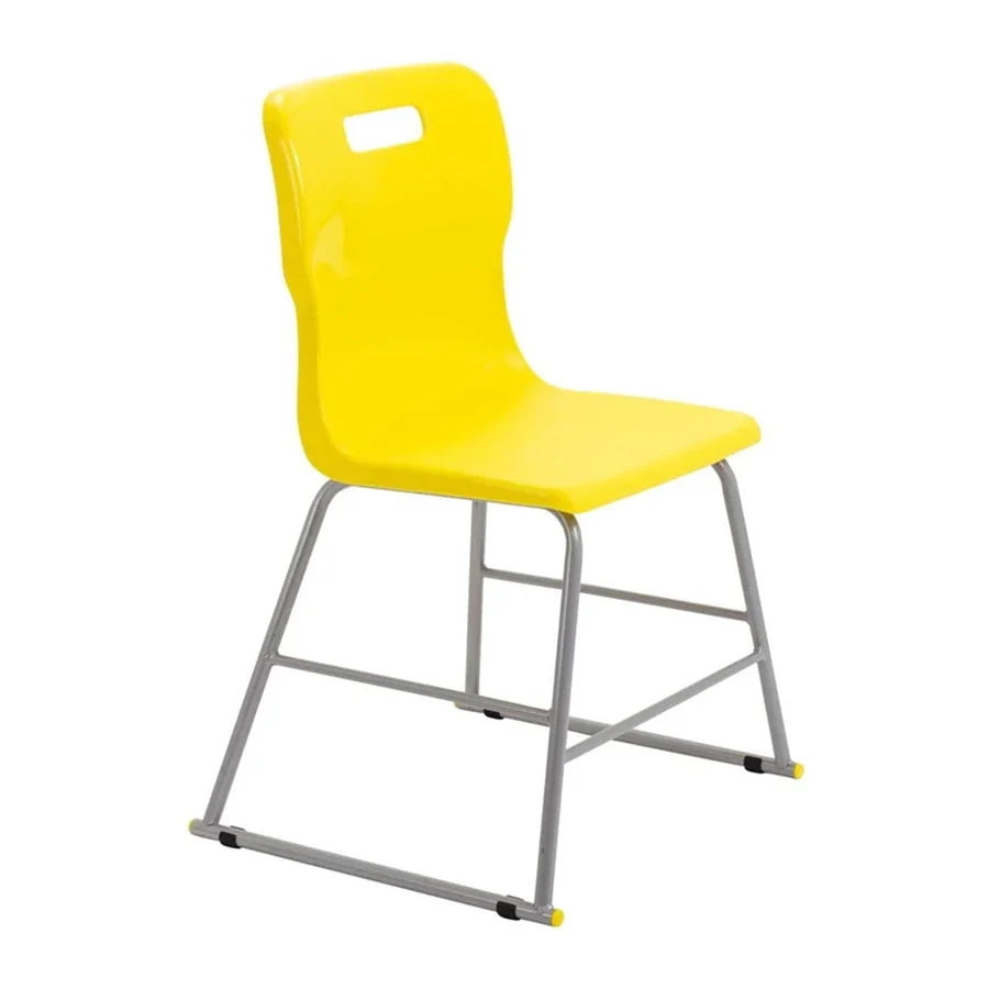 Titan High Chair Steel Frame and Polypropylene Seat Yellow SH460mm