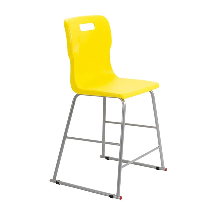 Titan High Chair Steel Frame and Polypropylene Seat Yellow SH570mm