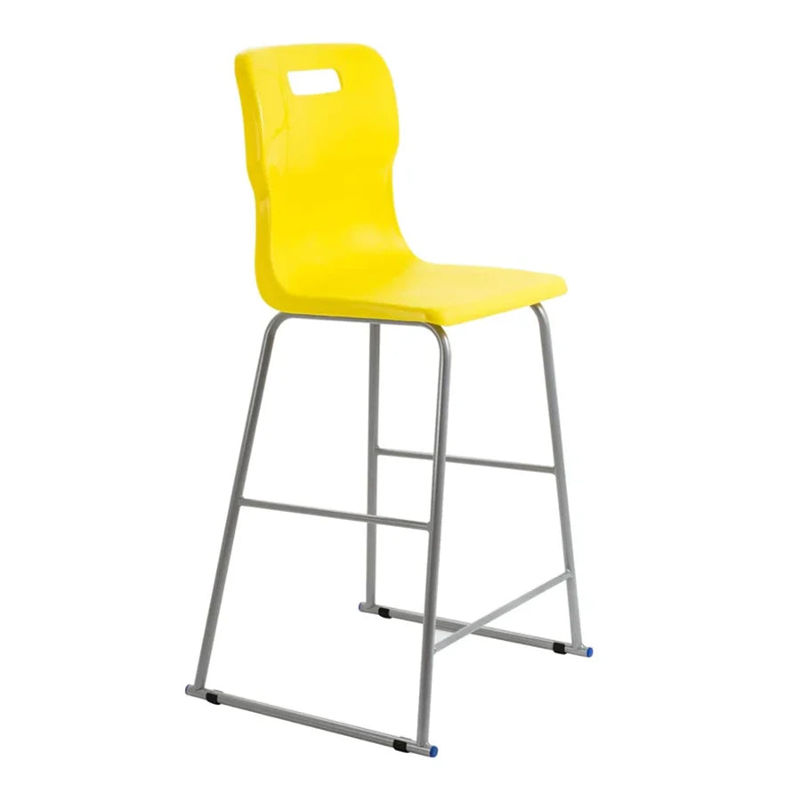 Titan High Chair Steel Frame and Polypropylene Seat Yellow SH690mm