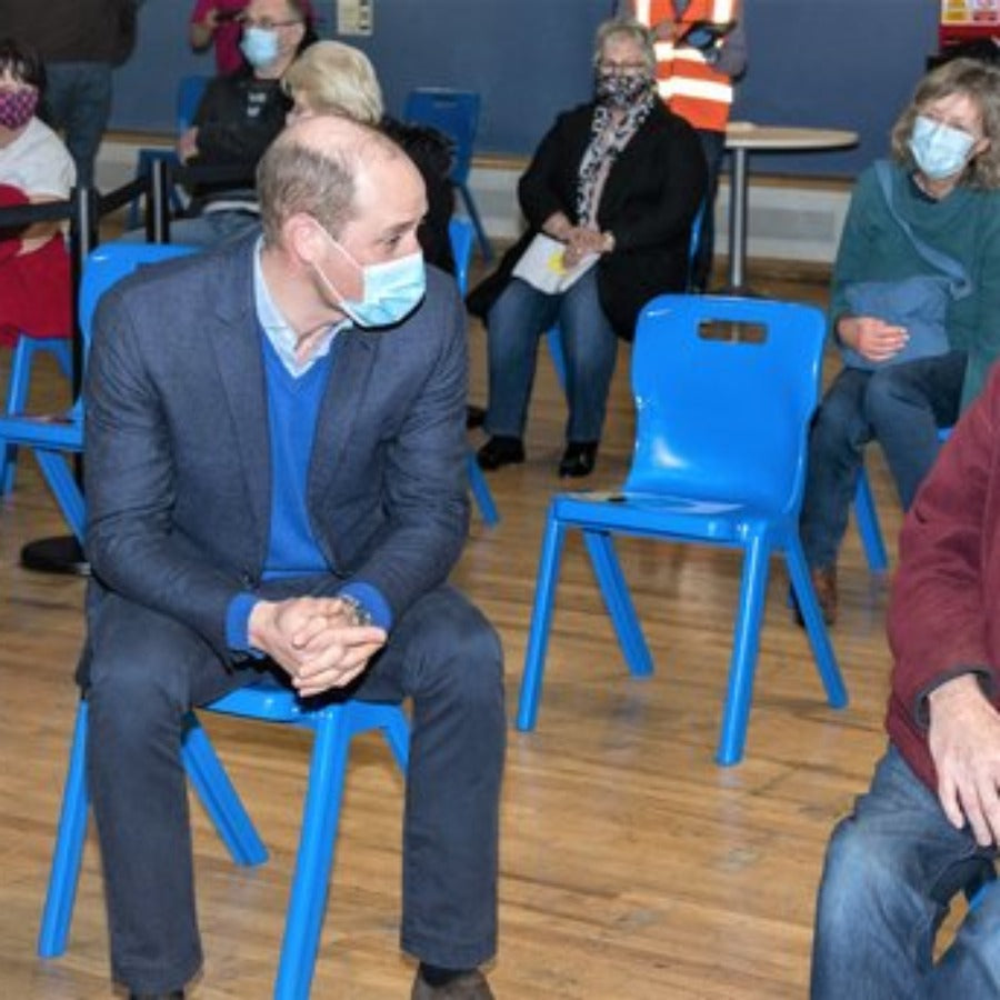 Titan One Piece Antibacterial Chair One Piece Poly Blue Lifestyle Image 2