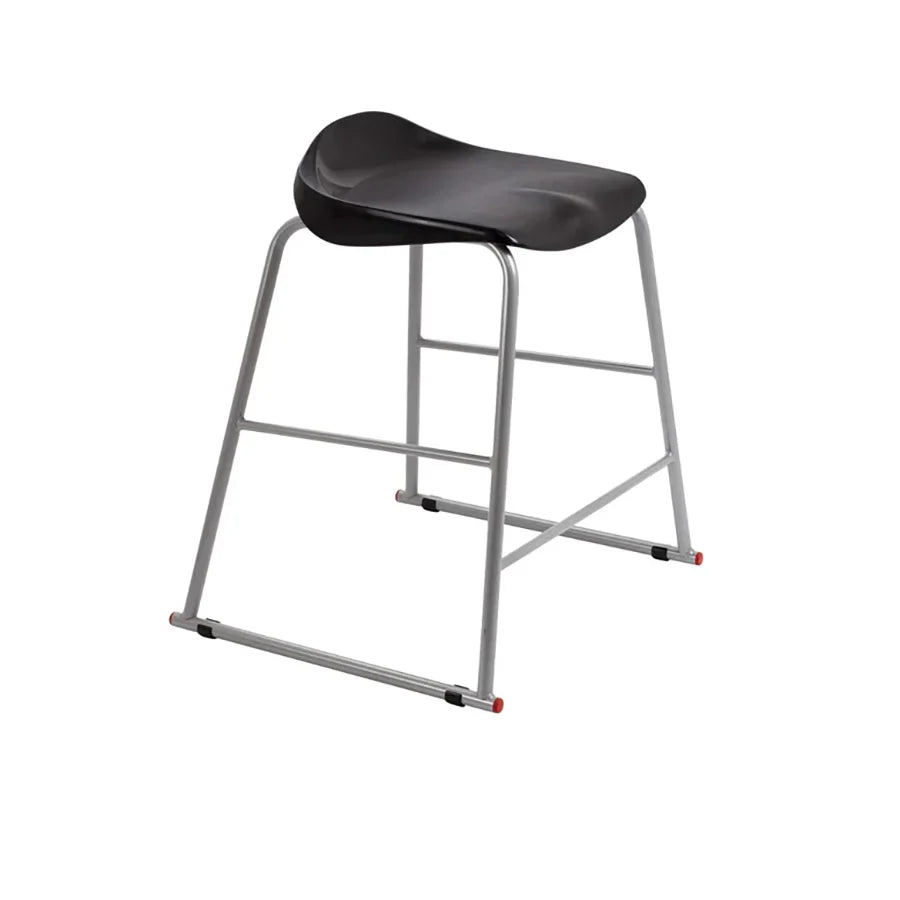 Titan Stool Steel Frame and Polypropylene Seat Black SH565mm