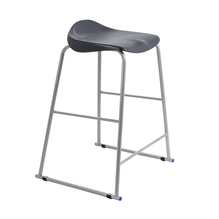Titan Stool Steel Frame and Polypropylene Seat Charcoal SH690mm