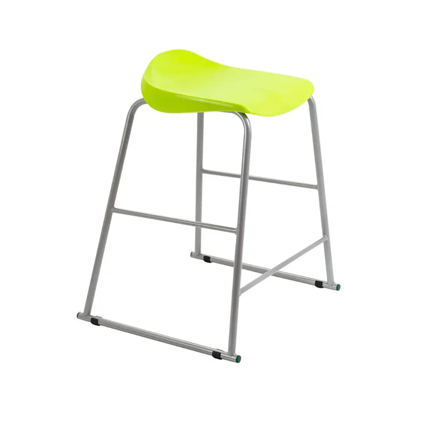 Titan Stool Steel Frame and Polypropylene Seat Lime Green SH610mm