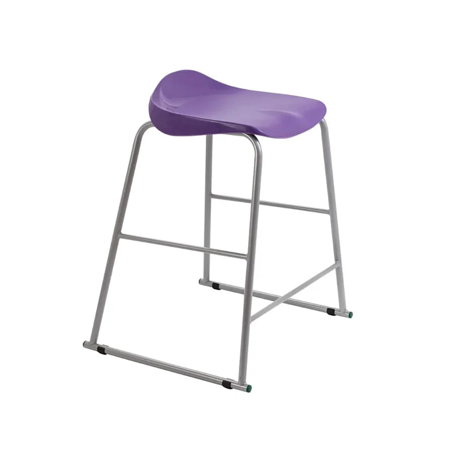 Titan Stool Steel Frame and Polypropylene Seat Purple SH610mm