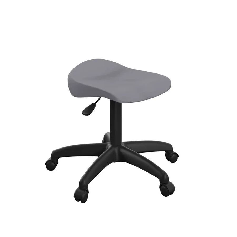 Titan Swivel Stool with Black Base Junior Charcoal on Castors