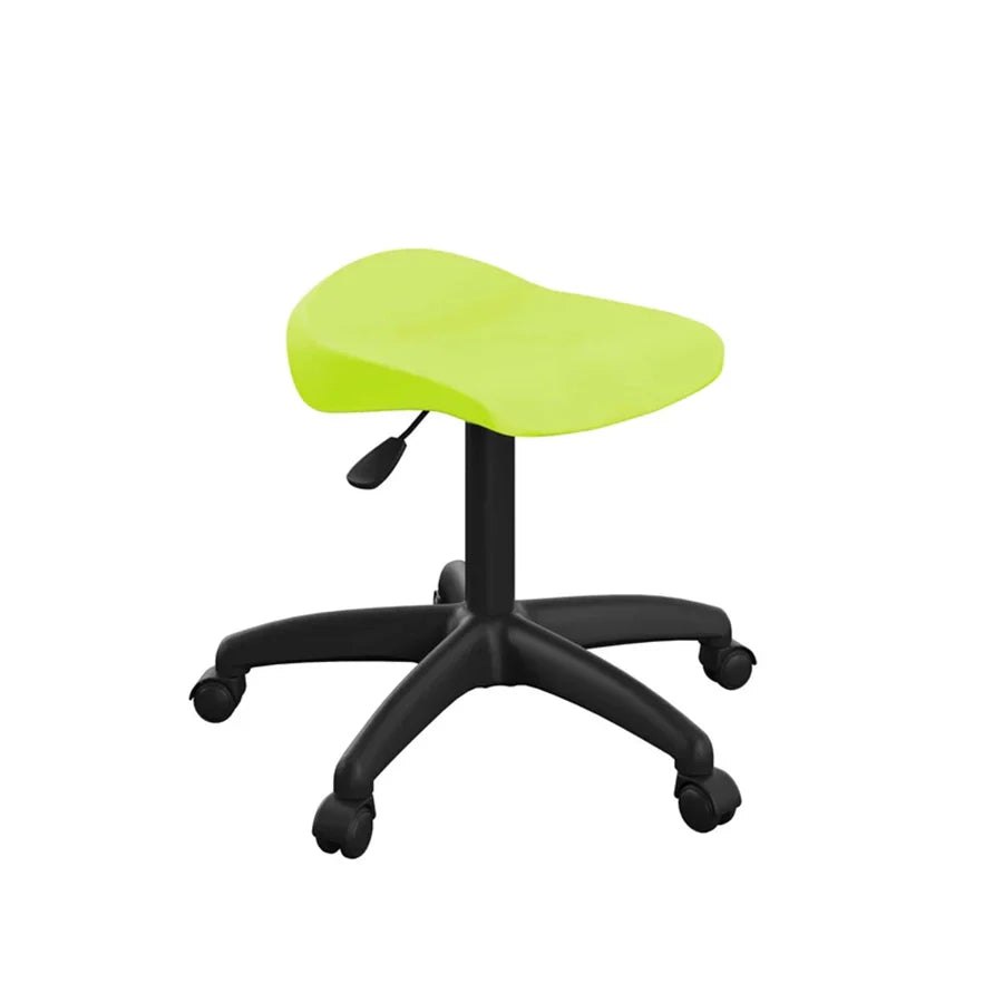 Titan Swivel Stool with Black Base Junior Lime Green on Castors