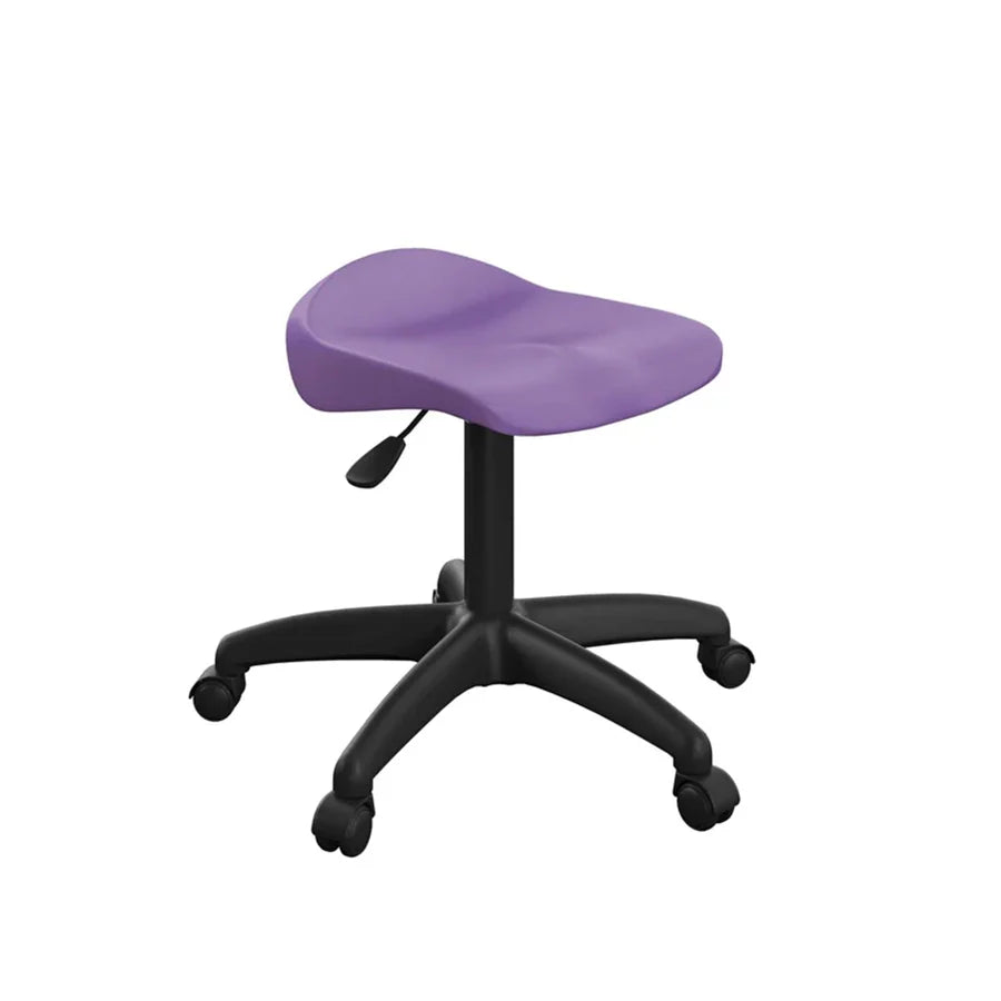 Titan Swivel Stool with Black Base Junior Purple on Castors