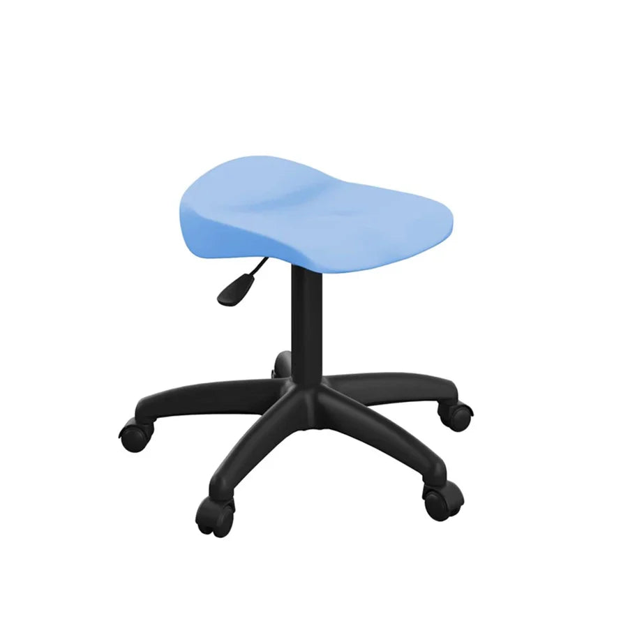 Titan Swivel Stool with Black Base Junior Sky Blue on Castors