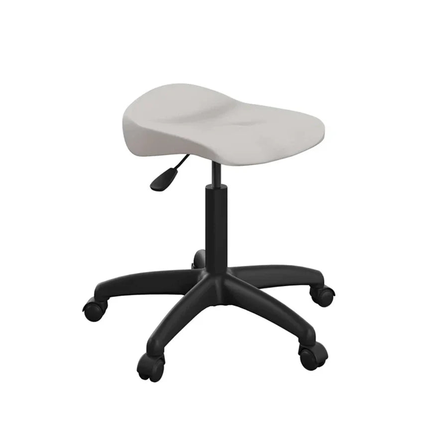 Titan Swivel Stool with Black Base Senior Grey on Castors