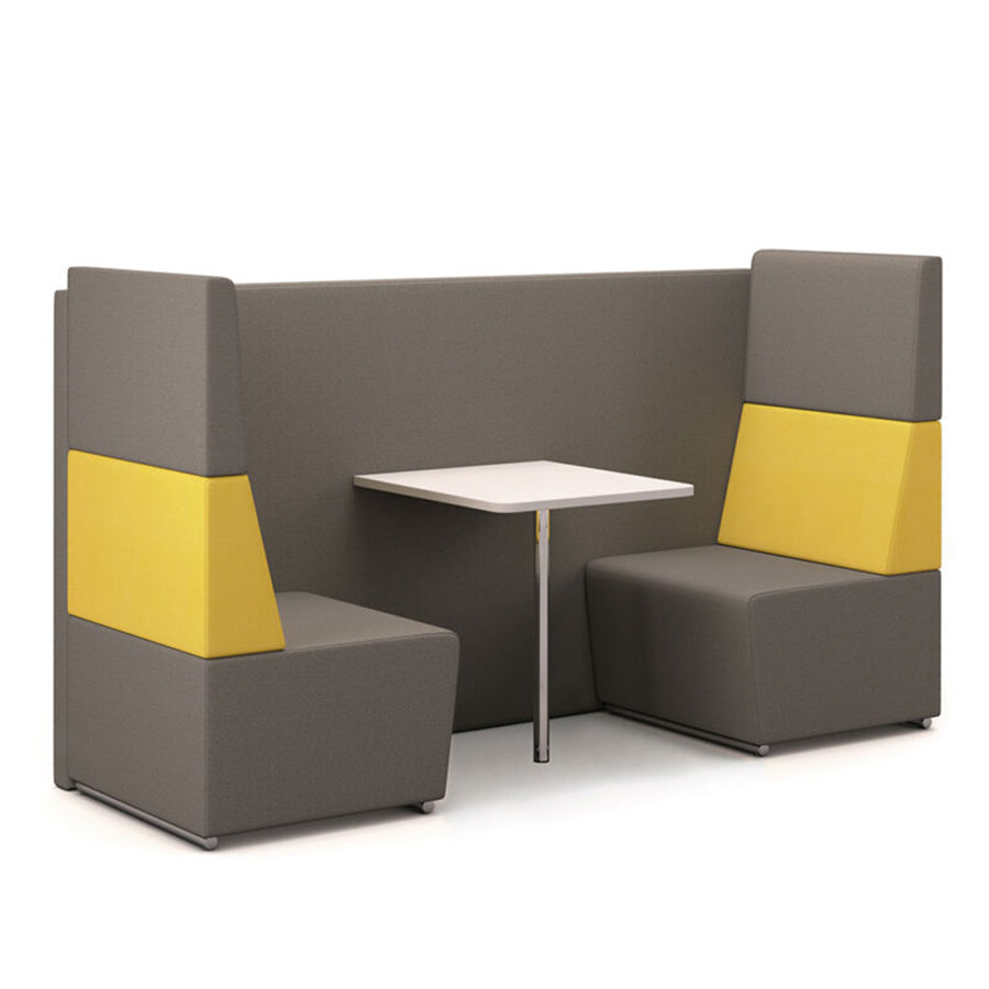 Fifteen H Frame 4 Seater High Back Diner Unit with 2 tables