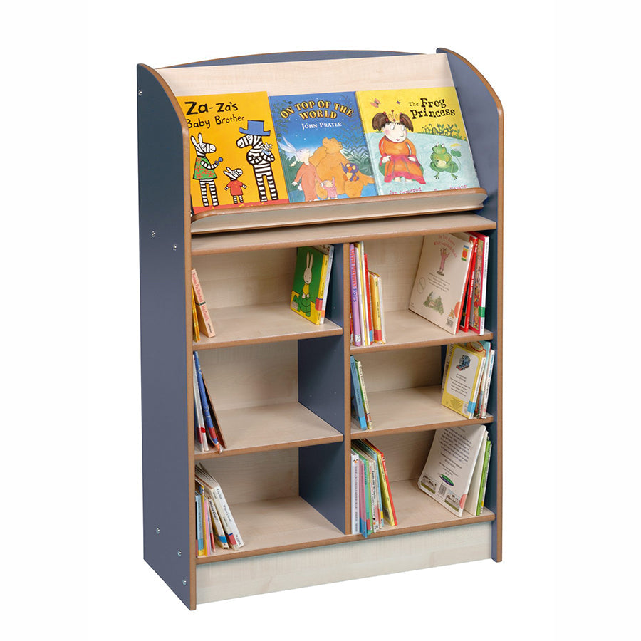 Twoey Single Sided H1200mm Bookcase Blue/Maple S-0850-13 BO30674-BLU-MAP