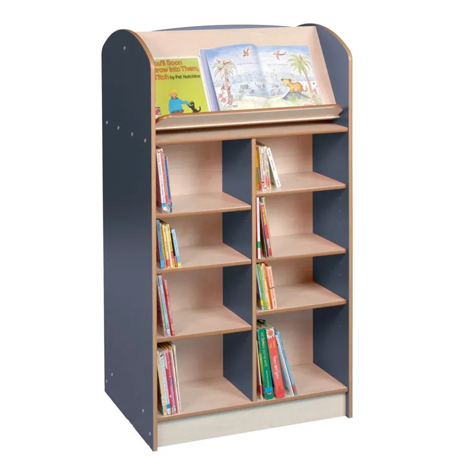 Twoey Tall Double Sided H1500mm Bookcase Blu/Map S-0880-13 BO30253-BLU-MAP
