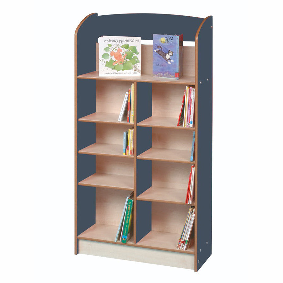 Twoey Tall Single Sided H1500mm Bookcase Blue/Maple S-0860-13 BO30251-BLU-MAP