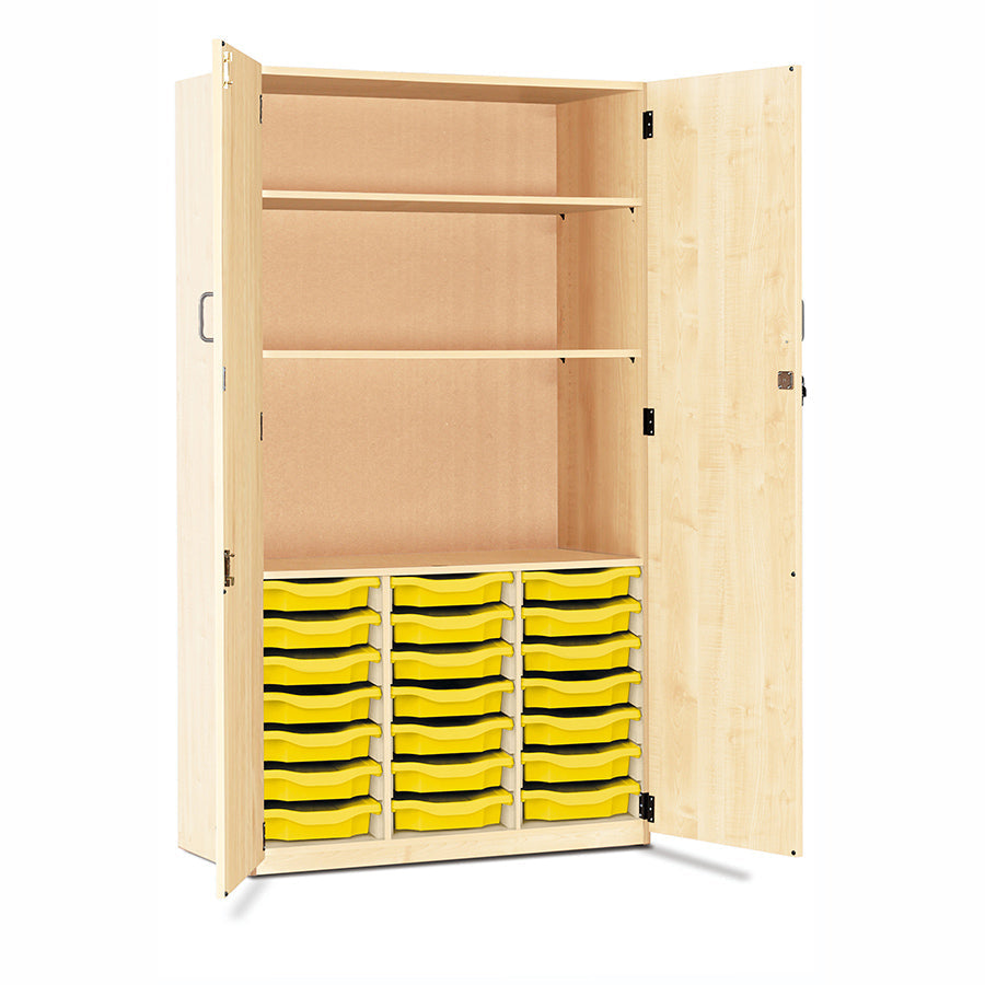 21 Tray Storage Cupboard with Full Locking Doors