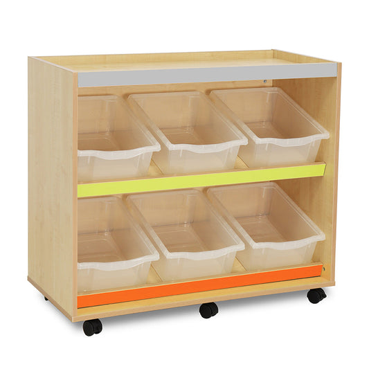 Bubblegum Angled Tray Unit with 6 Double Trays