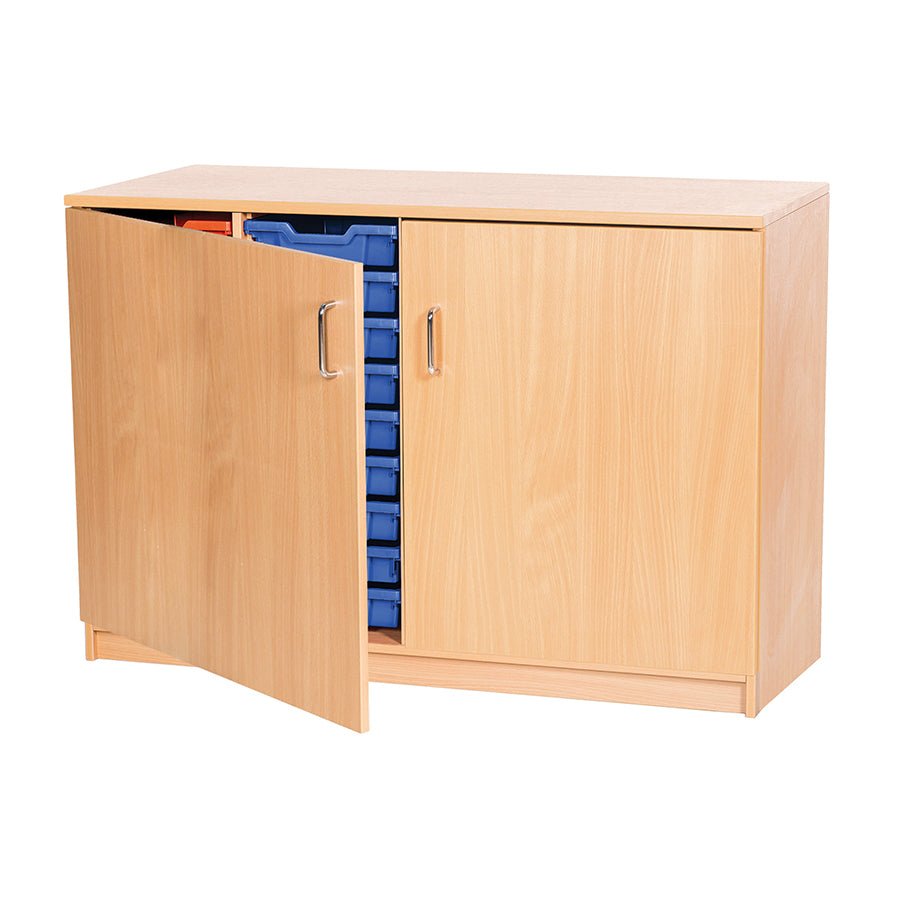 SMART STORAGE-36 SHALLOW TRAY QUAD STATIC UNIT WITH DOORS