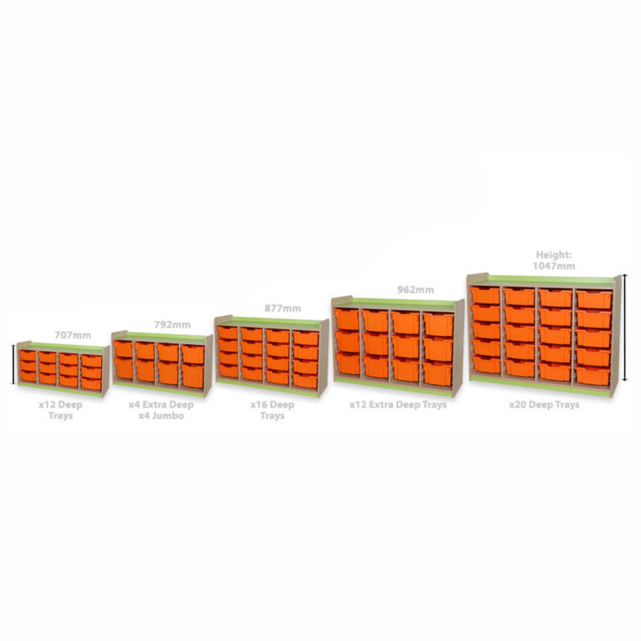 KubbyClass® - 4 Deep, 4 Extra Deep & 4 Jumbo Tray Quad Unit