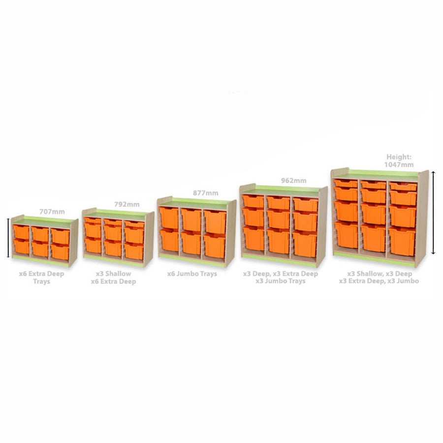 KubbyClass® - 3 Extra Deep & 3 Jumbo Tray Triple Unit
