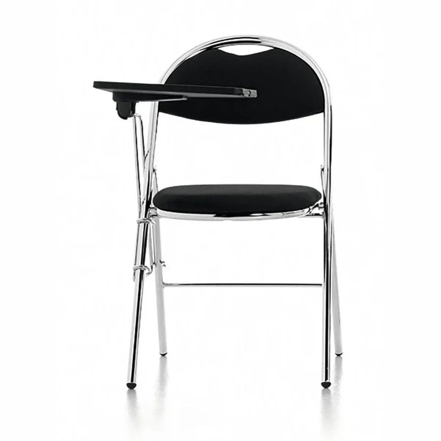 Milan High Back Black Vinyl Chrome Frame Folding Visitor Chair