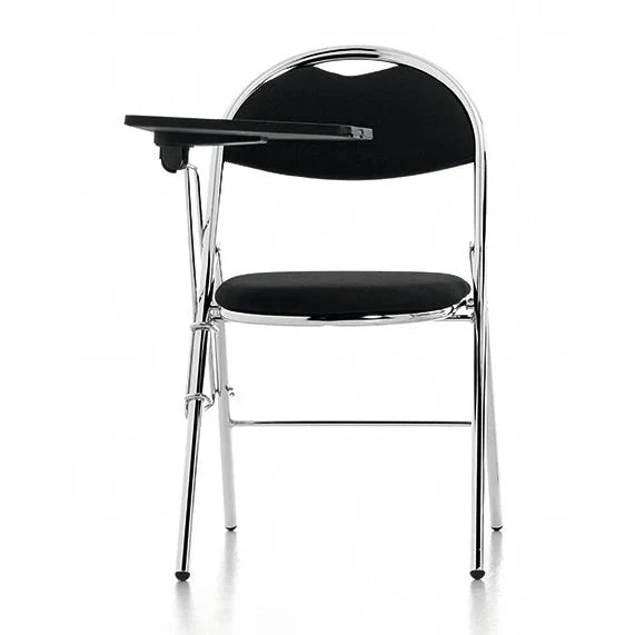 Milan High Back Black Vinyl Chrome Frame Folding Visitor Chair