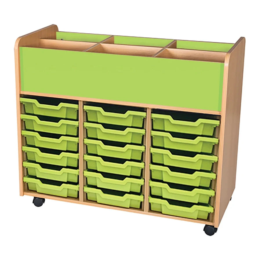 Kubbyclass 18 Tray Mobile Trolley with Top Storage
