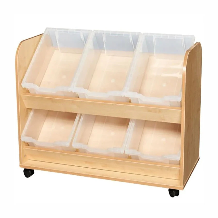 Kubbyclass Two Tier 6 Tray Easy Access Trolley