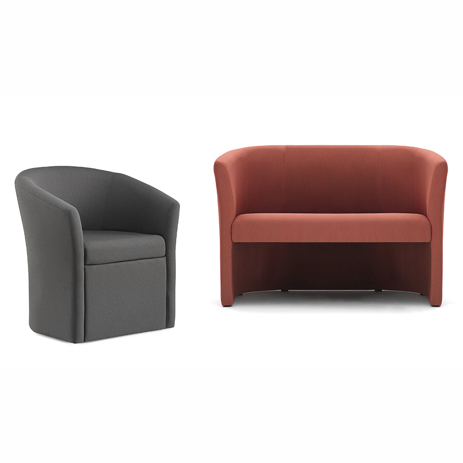 Nova Double Tub Chair with Open Front