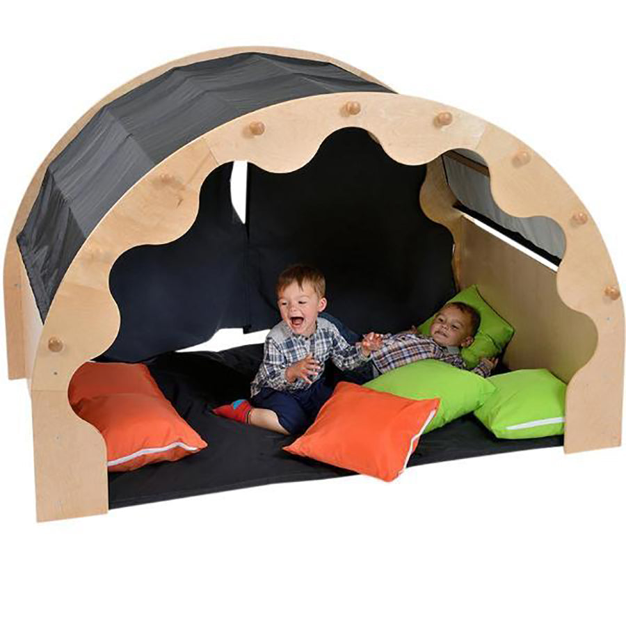 Play Pod & Canopy & 2 Sets Of Curtains 6 Scatter Cushions & Large Mat