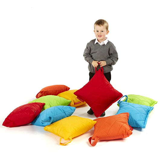 Quilted Square Outdoor Cushions (Set Of 10)