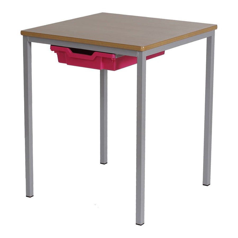 Morleys Fully Welded Classroom Table 600x600 Square MDF Edge with Tray