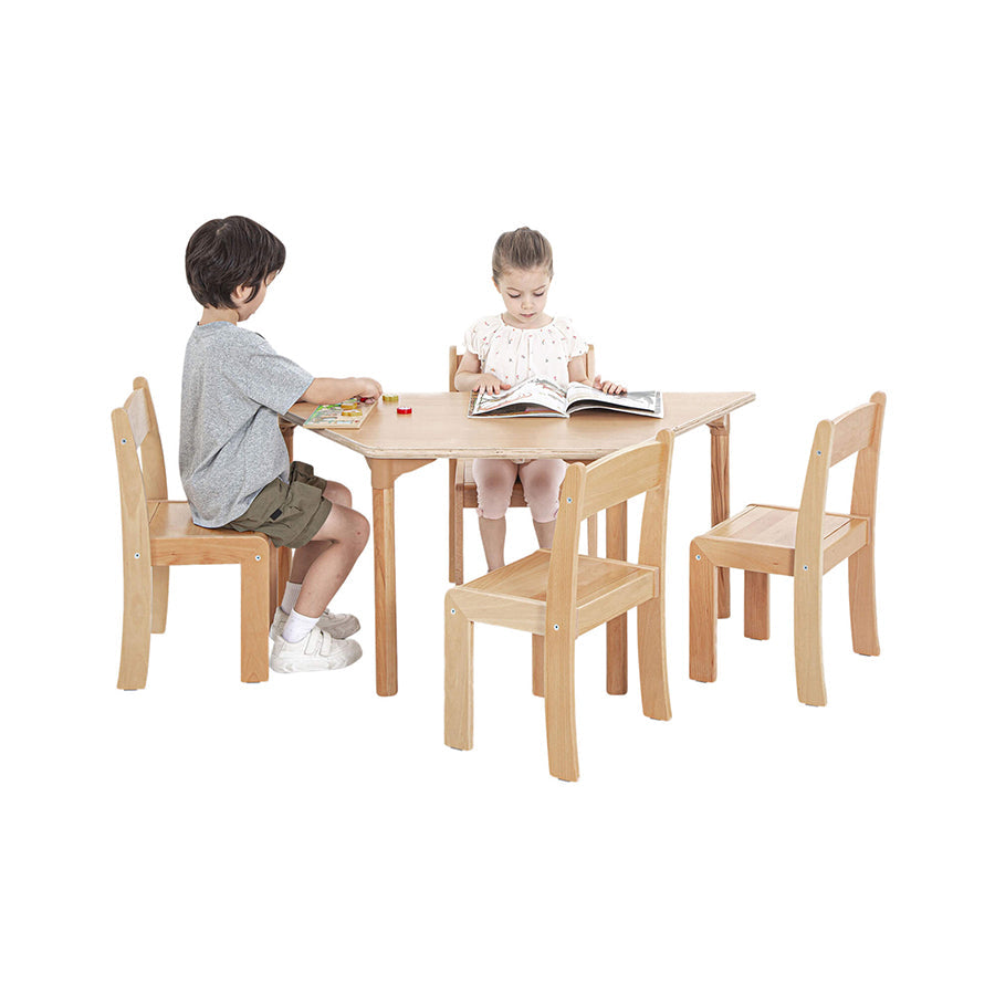Beechwood Trapezoidal Table